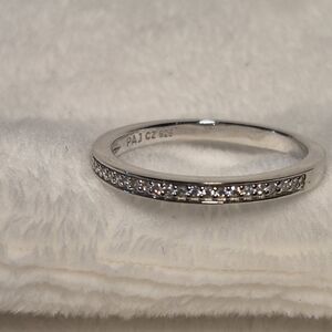BEAUTIFUL 925 Sterling Silver PAJ CZ s Band Ring Size 7